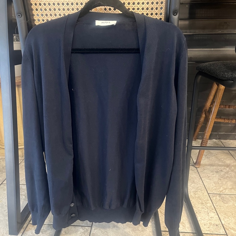 Alpha Studio navy mens cardigan (size S)